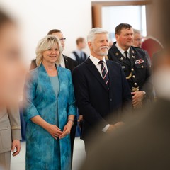 Slavnostní předání kordů a setkání s manželkami nově jmenovaných generálů, 8.5.2024, Pražský hrad, foto: Tomáš Fongus