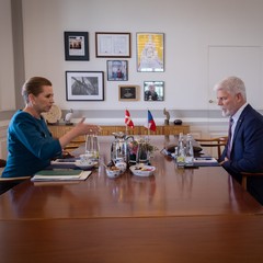 Jednání s dánskou premiérkou Mette Frederiksen.
