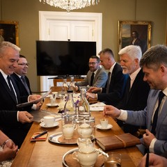 Prezident republiky přijal předsedu ČMKOS Josefa Středulu, 10.4.2024, foto: Zuzana Bönisch