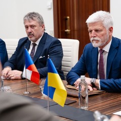 Bilaterální setkání prezidenta republiky s prezidentem Ukrajiny Volodymyrem Zelenským, 11.4.2024, foto: Tomáš Fongus