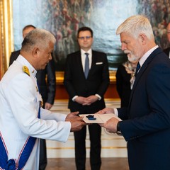 Nový mimořádný a zplnomocněný velvyslanec Thajského království Suwat Kaewsook, Pražský hrad, 18.4.2024, foto: Tomáš Fongus
