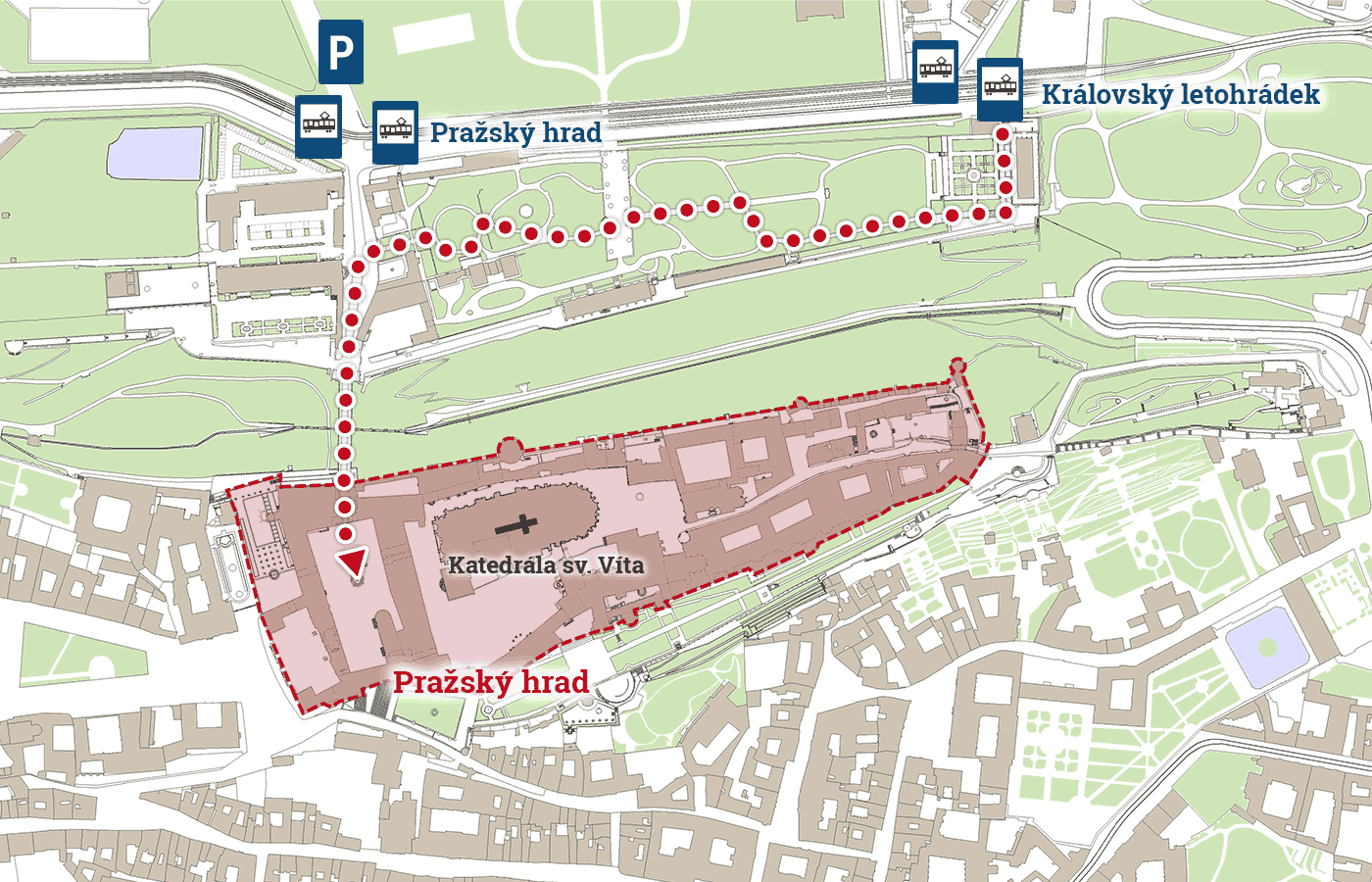 Co se nachází v areálu Pražského hradu?
