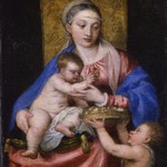 Tiziano Vecellio - dílna; Madona s Ježíškem a s malým Janem Křtitelem; olej na dřevě, 1560-1570, inv. č.O 178; Správa Pražského hradu, foto: Jan Gloc