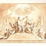 Benigno Bossi (Arcisate, Varese, 1727 – Parma, 1792), “Korunovace Panny Marie” -  lept a akvatinta, 222x 319 mm, Parma, sbírka umění nadace “Fondazione Cariparma.”