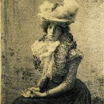 Max Švabinský (1873 – 1962), ELA, perokresba na papíře, 81 x 67 cm, 1898, Sbírky Pražského hradu