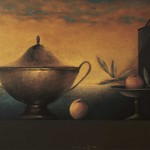 OBĚŤ ZÁPALNÁ, tempera, acryl na desce, 70 x 100 cm, 1999