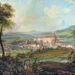 Ferdinand Runk, Český Krumlov from the Křížová hora (Kreuzberg), after 1824, National Heritage Institute