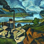 Bohumil Kubišta, Cement Factory in Bráník, 1911, Jewish Museum in Prague