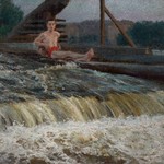 Miloš Jiránek, Dam at Palacký Bridge II., 1905, National Gallery Prague