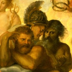 Obrazárna Pražského hradu: Shromáždění olympských bohů, detail
