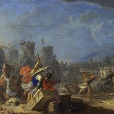Obrazárna Pražského hradu: J.H. Schönfeld, Bitva Jozuova