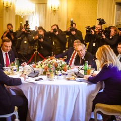 Setkání prezidentů zemí V4 na zámku v Lánech