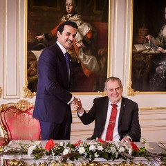 Prezident republiky se setkal s emírem Státu Katar
