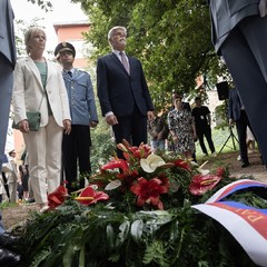Pietní shromáždění k uctění památky obětí komunismu, návštěva hlavního města Prahy, Újezd, 27.6.2023, foto: Zuzana Bönisch    