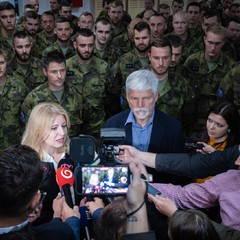 Návštěva prezidenta České republiky Petra Pavla společně s prezidentkou Slovenské republiky Zuzanou Čaputovou v Centru výcviku Lešť, 7.6.2023, foto: Zuzana Bönisch