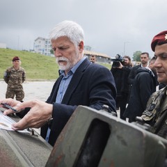Návštěva prezidenta České republiky Petra Pavla společně s prezidentkou Slovenské republiky Zuzanou Čaputovou v Centru výcviku Lešť, 7.6.2023, foto: Zuzana Bönisch