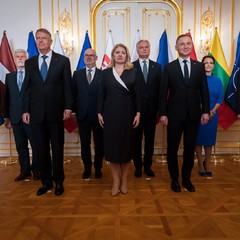 Pracovní návštěva prezidenta republiky Petra Pavla na Slovensku, plenární jednání prezidentů B9 v Bratislavě, 6.6.2023, foto: Zuzana Bönisch