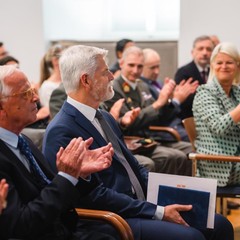 Návštěva prezidenta republiky na Akademii obrany ve Vídni, návštěva Rakouska 1.6.2023 foto: Tomáš Fongus  