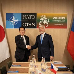 Bilaterální jednání s předsedou vlády Japonska J. E. panem Fumio Kishidou, Summit NATO, Vilnius, Litva, 12.7.2023, foto: Zuzana Bönisch  