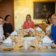 Eva Pavlová pozvala na pracovní oběd na Pražský hrad manželku prezidenta Republiky Severní Makedonie Elizabetu Gjorgievskou 