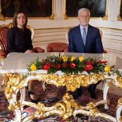 Oficiální návštěva prezidentky Moldavské republiky, Pražský hrad, 16.10.2023, foto: Zuzana Bönisch 