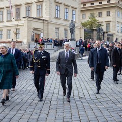 Položení věnce prezidenta republiky k soše T. G. Masaryka na Hradčanském náměstí , 28.10.2023, foto: ZuzanaBönisch, Tomáš Fongus