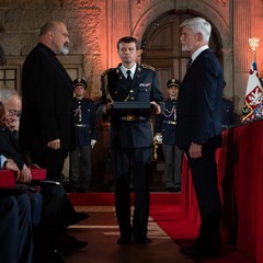 Slavnostní ceremoniál udílení státních vyznamenání ve Vladislavském sále Pražského hradu, 28.10.2023, foto: Zuzana Bönisch, Tomáš Fongus 