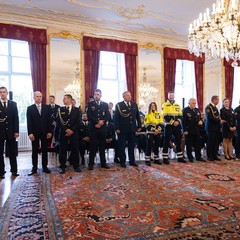 Prezident republiky předal ocenění Zlatý záchranářský kříž, Pražský hrad, 10.10.2023, foto: Zuzana Bönisch 