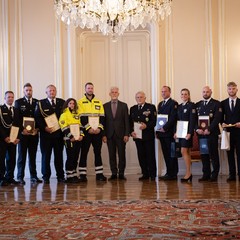 Prezident republiky předal ocenění Zlatý záchranářský kříž, Pražský hrad, 10.10.2023, foto: Zuzana Bönisch 