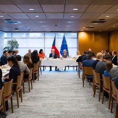 Pracovní snídaně prezidenta republiky s českými europoslanci, Štrasburk, 4.10.2023, foto: Tomáš Fongus