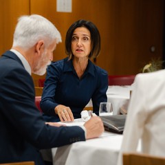 Setkání s paní Kateřinou Šimáčkovou, soudkyní Evropského soudu pro lidská práva, Štrasburk, 4.10.2023, foto: Tomáš Fongus 