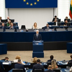 Projev prezidenta republiky v Jednacím sále Evropského parlamentu, Štrasburk, 4.10.2023, foto: Tomáš Fongus 