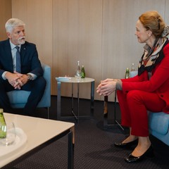 Setkání prezidenta republiky s paní Marijou Pejčinović Burić, generální tajemnicí Rady Evropy, Štrasburk, 4.10.2023, foto: Tomáš Fongus  