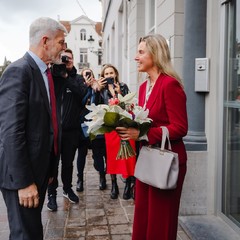 Pracovní návštěva Brugg, setkání s setkání s Federicou Mogherini, rektorkou College of Europe 3.10.2023, foto: Tomáš Fongus