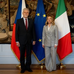 Setkání prezidenta republiky s Giorgiou Meloni, předsedkyní vlády Italské republiky, 28.11.2023, foto: Zuzana Bönisch 