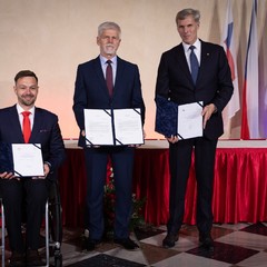 Podpis přihlášky Českého olympijského výboru na XXXIII. letní olympijské hry v Paříži za účasti prezidenta republiky 