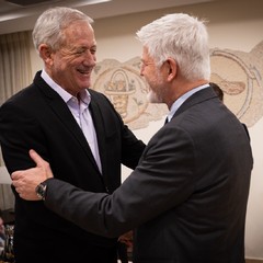 Setkání s členem válečného kabinetu a předsedou bloku Národní jednoty Bennym Gantzem, oficiální návštěva Státu Izrael a Státu Katar, 15.1. 2024, foto: Zuzana Bönisch 