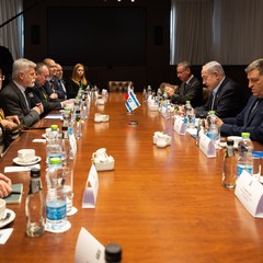 Jednání s předsedou vlády Státu Izrael Benjaminem Netanjahuem, oficiální návštěva Státu Izrael a Státu Katar, 15.1. 2024, foto: Zuzana Bönisch 