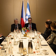 Setkání prezidenta republiky s rodinami unesených rukojmí za účasti ministra zahraničních věcí Státu Izrael pana Israele Katze, Oficiální návštěva Státu Izrael a Státu Katar, 15.1. 2024, foto: Zuzana Bönisch 