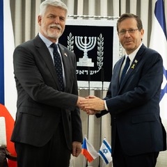 Setkání s prezidentem Státu Izrael Jicchakem Herzogem, oficiální návštěva Státu Izrael a Státu Katar, 15.1. 2024, foto: Zuzana Bönisch 
