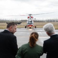 Návštěva Odboru letecké záchranné služby a urgentní medicíny AČR, letiště Plzeň – Líně , oficiální návštěva Plzeňského kraje, 23.1. 2024, foto: Tomáš Fongus    