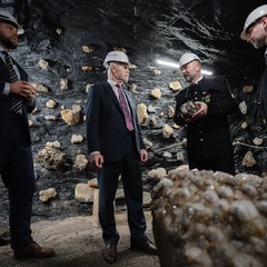 Návštěva Hornického skanzenu Stříbro , oficiální návštěva Plzeňského kraje, 23.1. 2024, foto: Tomáš Fongus    