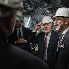 Návštěva Hornického skanzenu Stříbro , oficiální návštěva Plzeňského kraje, 23.1. 2024, foto: Tomáš Fongus    