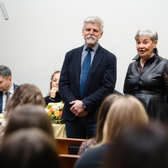 Debata se studenty Vyšší odborné školy, Obchodní akademie a Střední zdravotnické školy, Domažlice , oficiální návštěva Plzeňského kraje, 24.1. 2024, foto: Tomáš Fongus    
