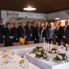Oběd se starosty obcí, restaurace U Kulináře, Domažlice, oficiální návštěva Plzeňského kraje, 24.1. 2024, foto: Tomáš Fongus    