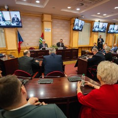 Setkání se hejtmanem Rudolfem Špotákem, jednání s představiteli kraje , oficiální návštěva Plzeňského kraje, 23.1. 2024, foto: Tomáš Fongus    