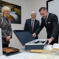 Setkání se hejtmanem Rudolfem Špotákem, jednání s představiteli kraje , oficiální návštěva Plzeňského kraje, 23.1. 2024, foto: Tomáš Fongus    