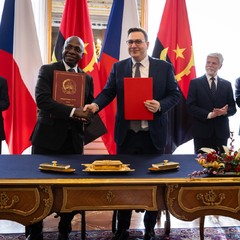 Ceremoniál podpisu Memoranda o porozumění o politických konzultacích mezi Ministerstvem zahraničních věcí České republiky a Ministerstvem zahraničních vztahů Angolské republiky, Pražský hrad, 21. 2. 2024, foto: Zuzana Bönisch