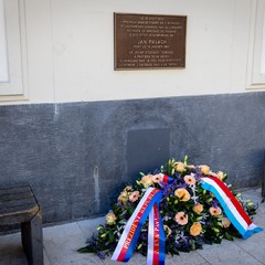 Pietní akt u památníku Jana Palacha, Palachovo náměstí, Lucembursko, 29.2. 2024, foto: Zuzana Bönisch