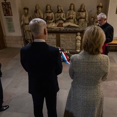 Zastavení u hrobky Jana Lucemburského a u hrobky velkovévodské rodiny, katedrála Notre-Dame, Lucembursko, 29.2. 2024, foto: Zuzana Bönisch 